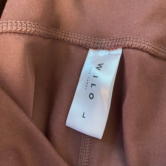 Wilo the Label Brown Flared Leggings Yoga Pants High Rise‎ Multicolor Size Large - Picture 8 of 9